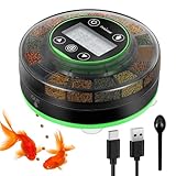Petbank Alimentador Automático de Peces para Acuario, Dispensador Automático de Comida con...